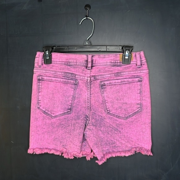 Jordache Girls Size 16 Acid Wash Midi Denim Jean Shorts - Picture 2 of 7